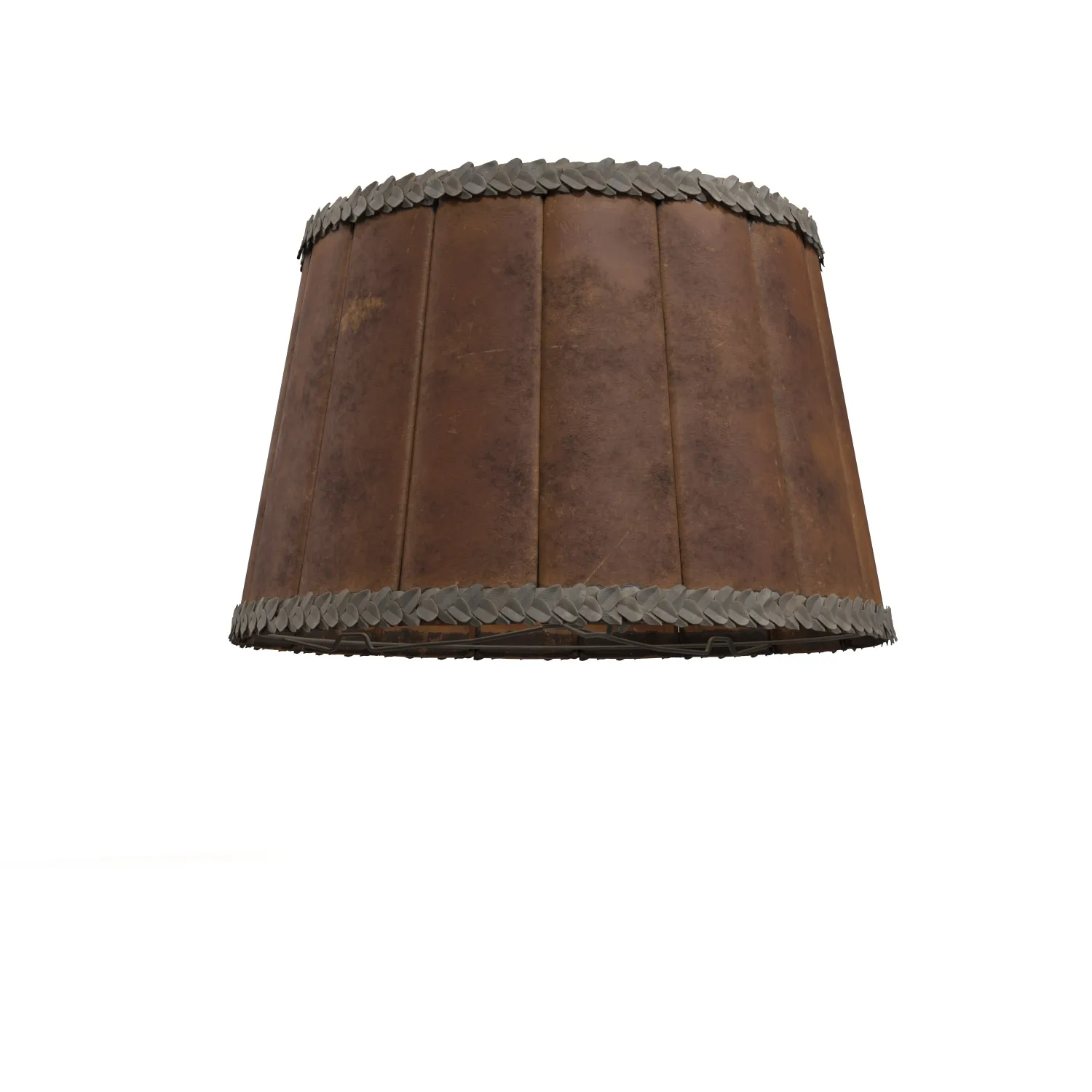 Large 1920s Pleated Mica Lamp Shade PBR 3D Model_06